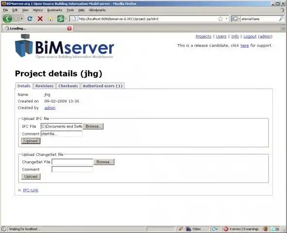 ดาวน์โหลดเครื่องมือเว็บหรือเว็บแอป bimserver.org