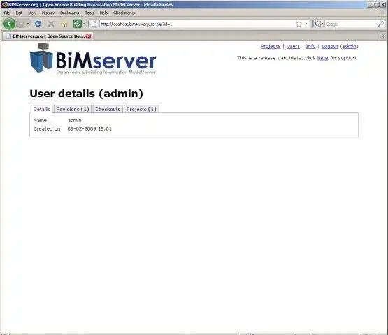 Завантажте веб-інструмент або веб-програму bimserver.org