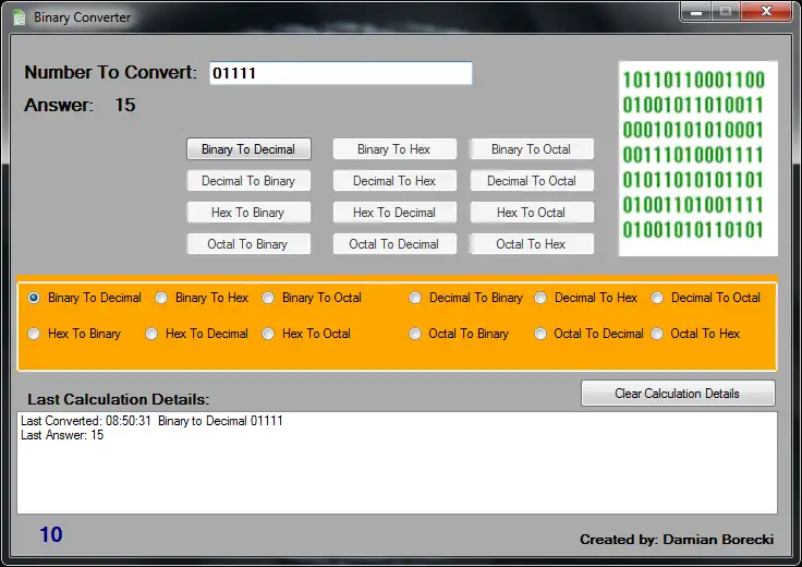 Mag-download ng web tool o web app Binary Converter NET
