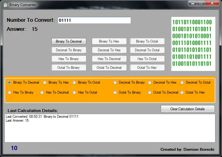 Download web tool or web app Binary Converter NET