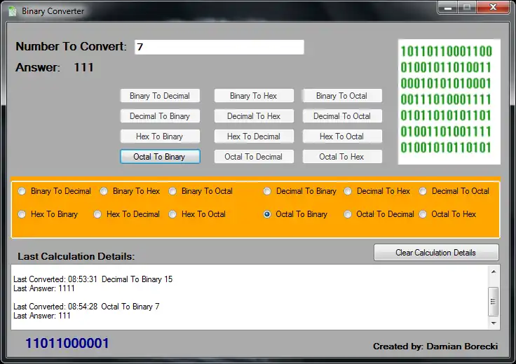 Download web tool or web app Binary Converter NET