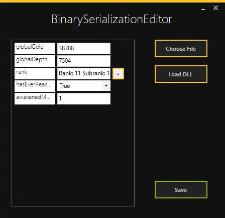 Download web tool or web app BinarySerializationEditor