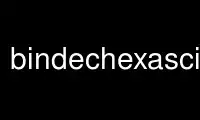 قم بتشغيل bindechexascii في مزود الاستضافة المجاني OnWorks عبر Ubuntu Online أو Fedora Online أو محاكي Windows عبر الإنترنت أو محاكي MAC OS عبر الإنترنت
