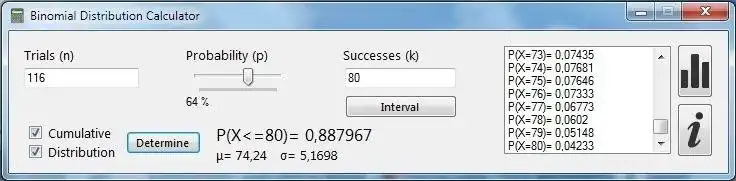 Download web tool or web app Binomial Distribution Calculator