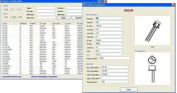 Download web tool or web app Bipolar Transistors Database