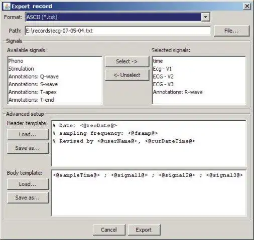 Download web tool or web app BiSiDat - biological signals database to run in Windows online over Linux online