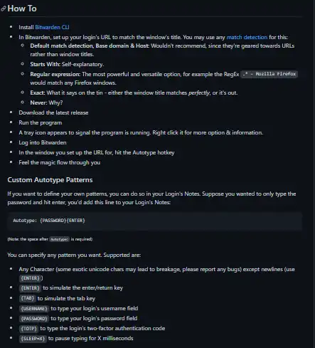 Download web tool or web app bitwarden-autotype