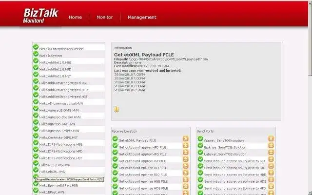 Download web tool or web app BizTalk Monitord