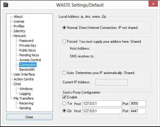 Tải xuống công cụ web hoặc ứng dụng web Blackelt WASTE - ipv4 / Tor / i2p