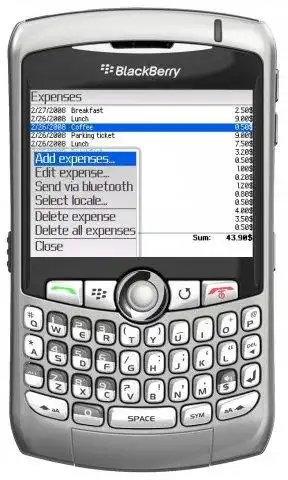 Download web tool or web app Blackberry Expenses
