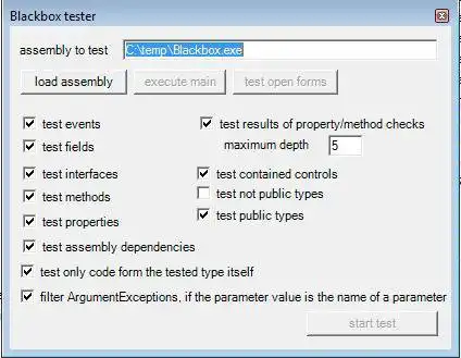 Download web tool or web app Blackbox dot Net Assembly Tester