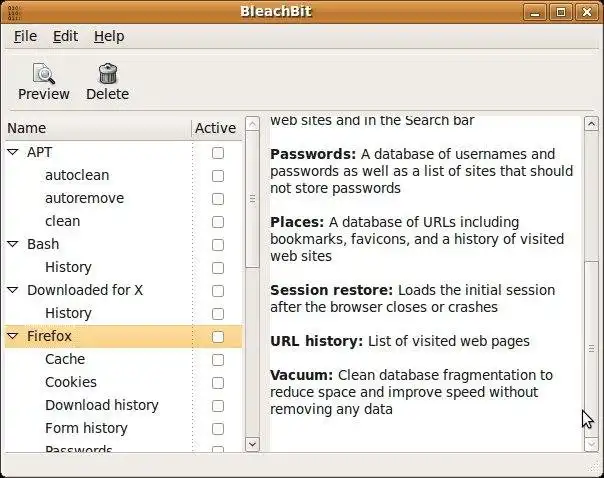 Download webtool of webapp BleachBit