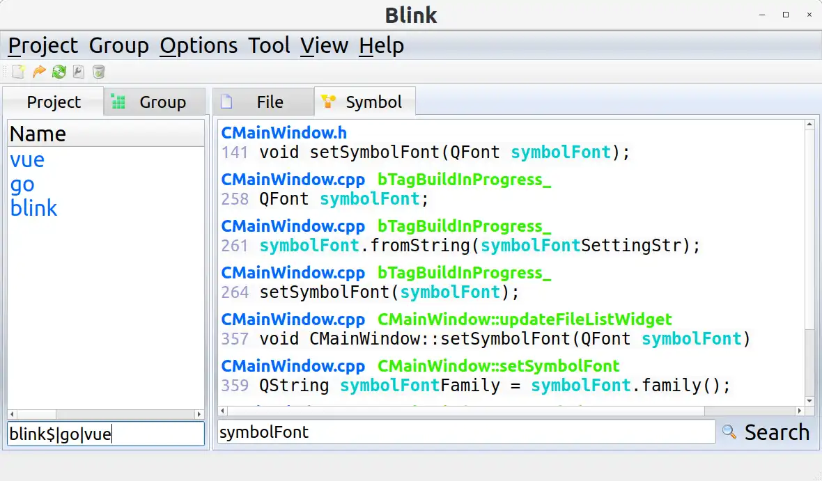 Download web tool or web app blink code search