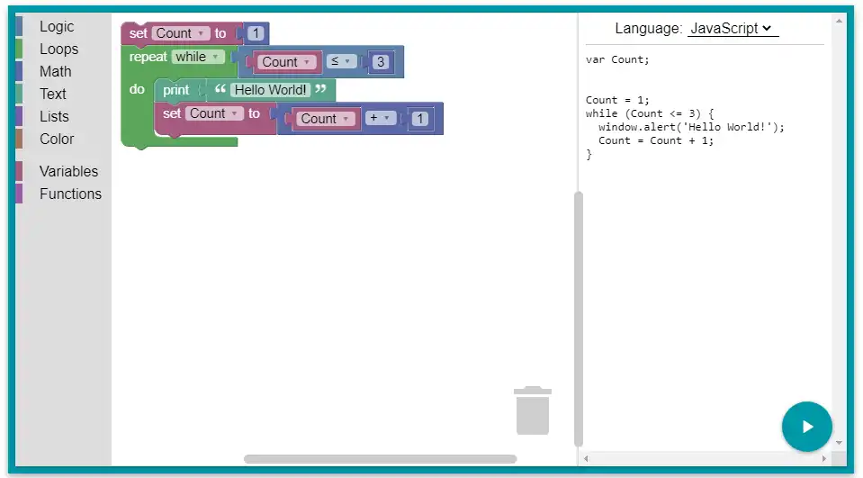 Download web tool or web app Blockly