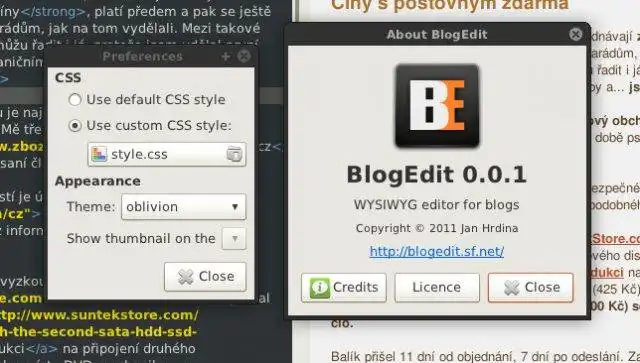 웹 도구 또는 웹 앱 다운로드 BlogEdit