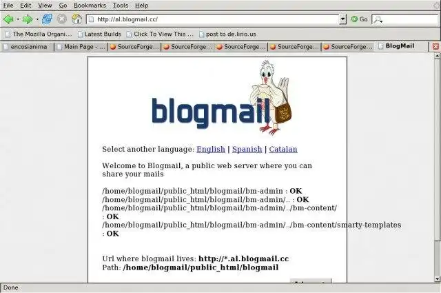 Download web tool or web app BlogMail