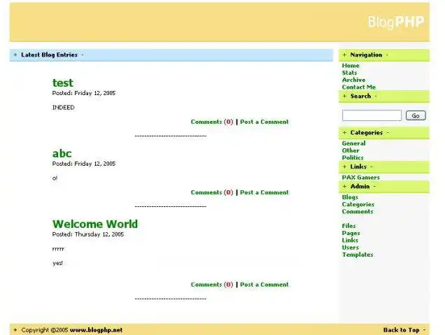 دانلود ابزار وب یا برنامه وب blogPHP