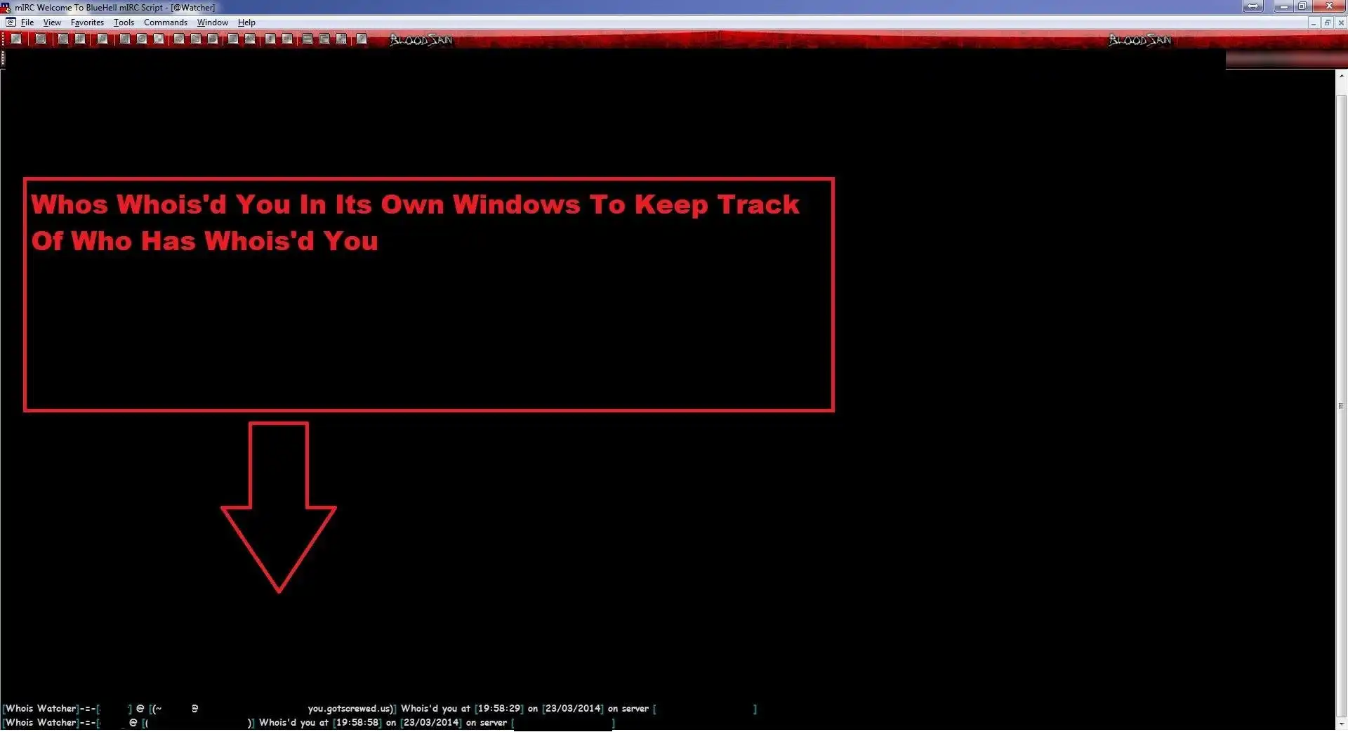 Download web tool or web app BlueHell mIRC Script