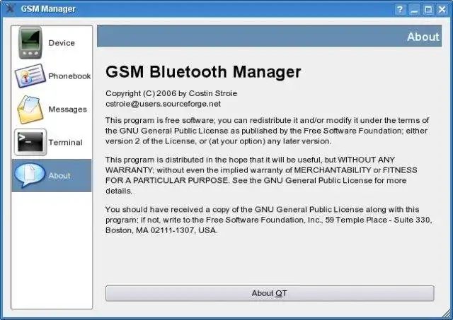 Download webtool of webapp Bluetooth GSM Phone Manager