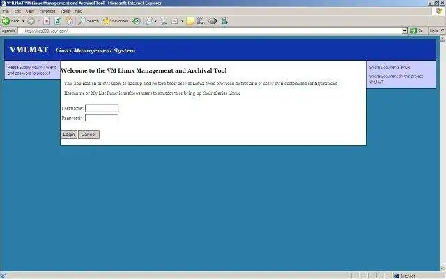 Unduh alat web atau aplikasi web BMC VM Linux Management and Archiving