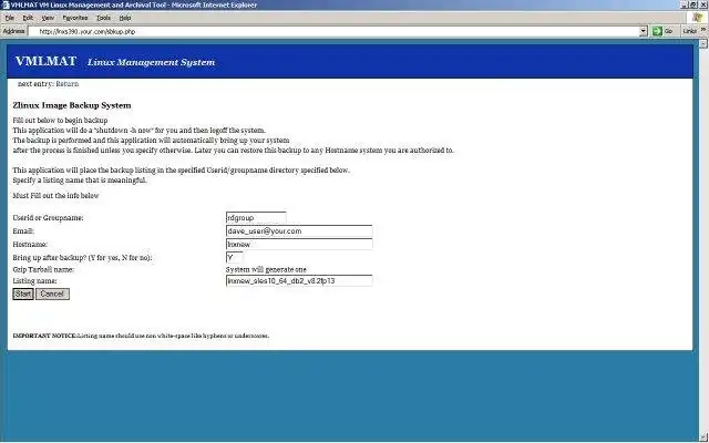 Unduh alat web atau aplikasi web BMC VM Linux Management and Archiving