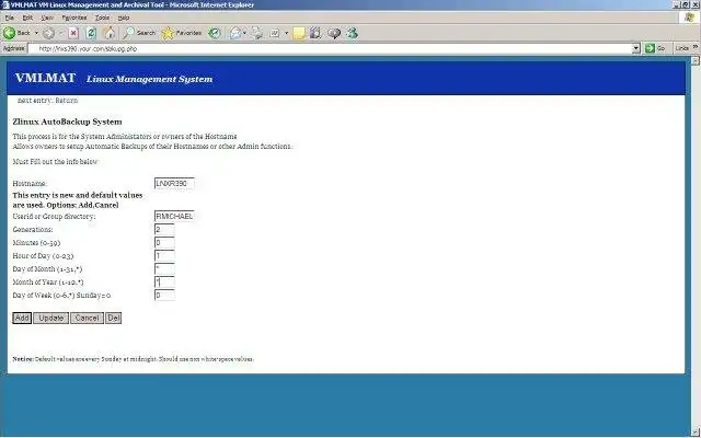 വെബ് ടൂൾ അല്ലെങ്കിൽ വെബ് ആപ്പ് BMC VM Linux മാനേജ്മെന്റും ആർക്കൈവിംഗും ഡൗൺലോഡ് ചെയ്യുക