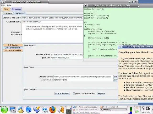 Завантажте веб-інструмент або веб-програму BNF для Java