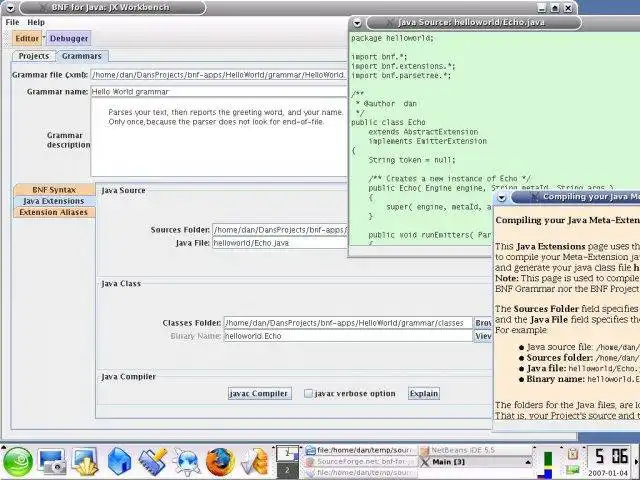 Download web tool or web app BNF for Java