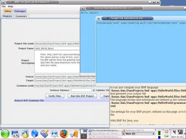 Download web tool or web app BNF for Java