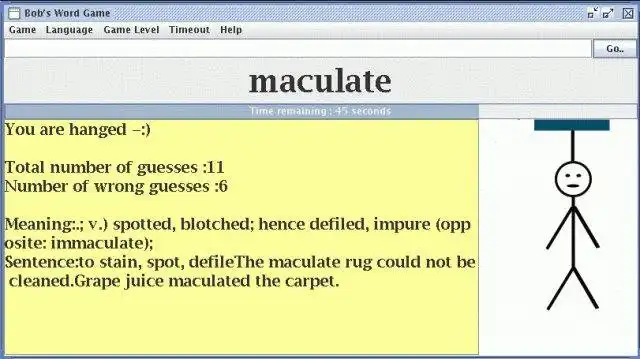 Download web tool or web app Bobs Hangman to run in Linux online