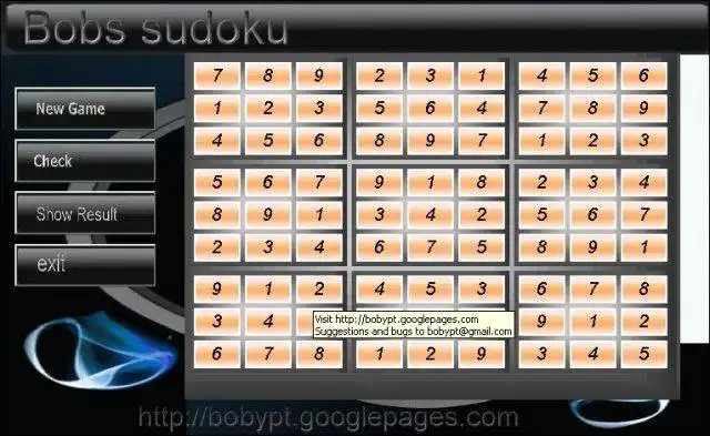 웹 도구 또는 웹 앱 Bobs Sudoku를 다운로드하여 온라인 Linux에서 실행