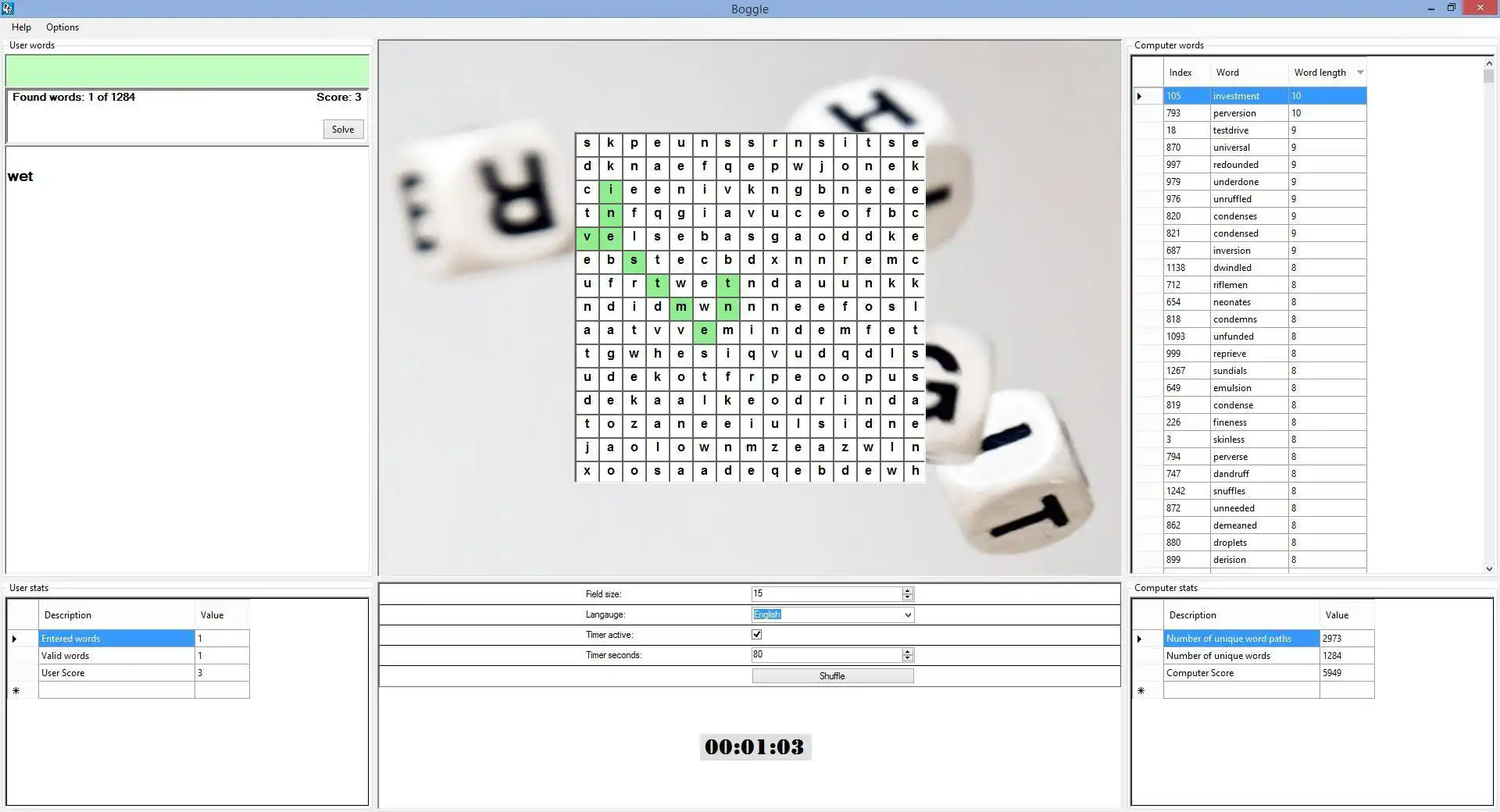 下载 Web 工具或 Web 应用程序 Boggle 以通过 Linux 在线在 Windows 中在线运行