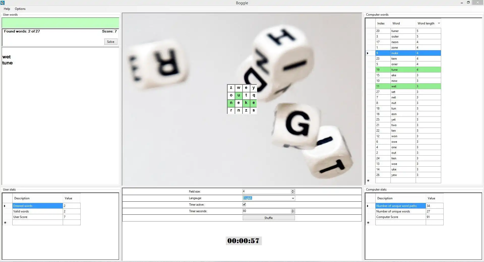 Download web tool or web app Boggle to run in Windows online over Linux online