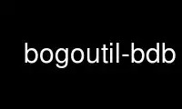Run bogoutil-bdb in OnWorks free hosting provider over Ubuntu Online, Fedora Online, Windows online emulator or MAC OS online emulator