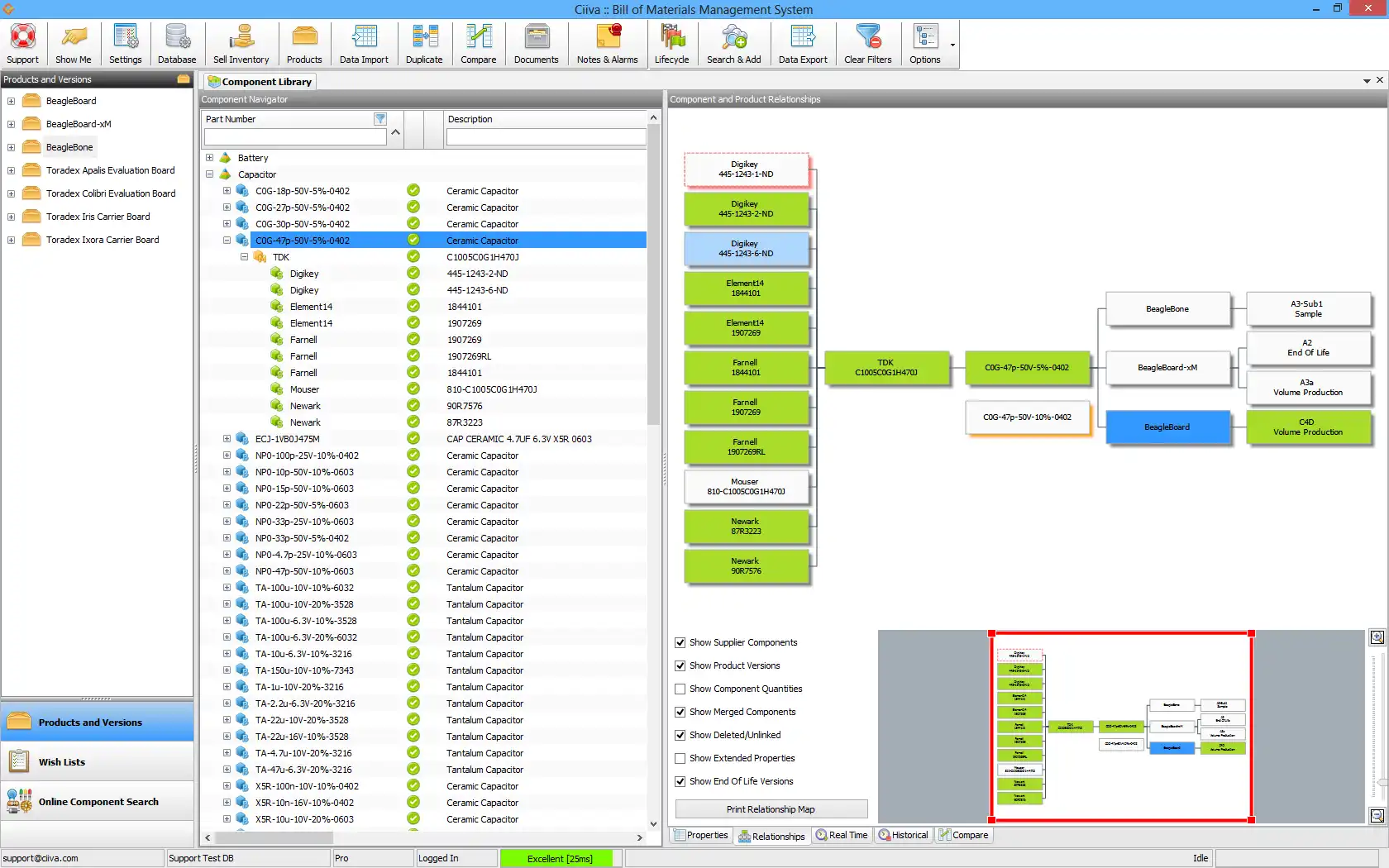 Download web tool or web app BOM Management Software