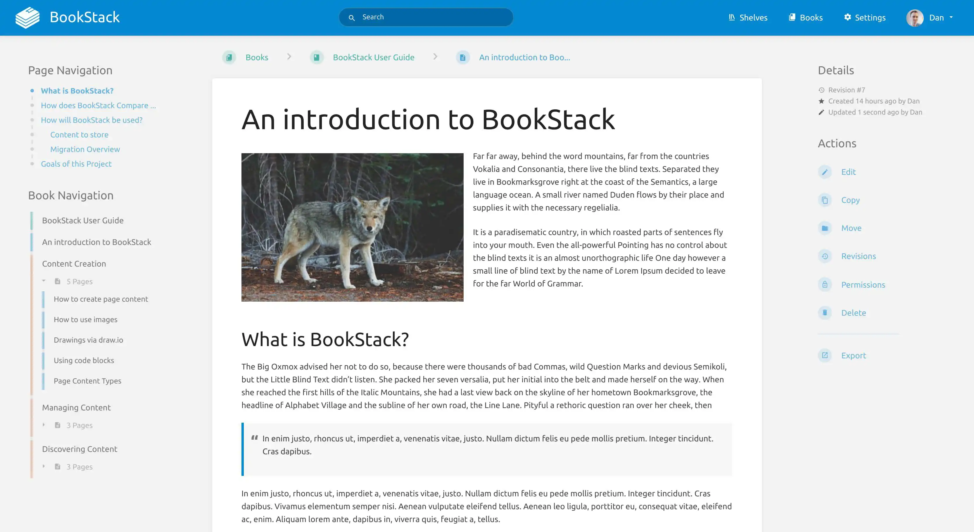 Download webtool of webapp BookStack