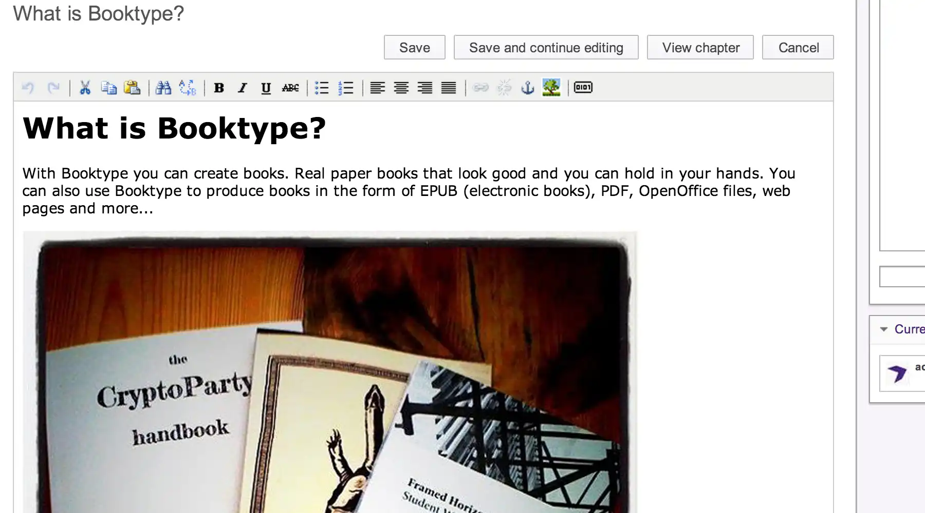 Download webtool of webapp Booktype