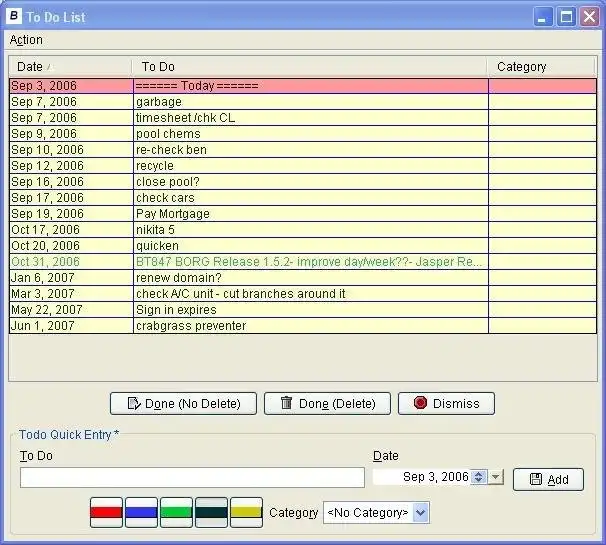 Muat turun alat web atau aplikasi web BORG Calendar