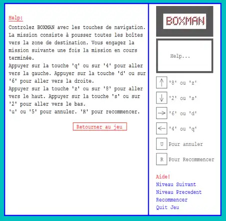 下载 Web 工具或 Web 应用 Boxman Quiz 以在 Linux 中在线运行