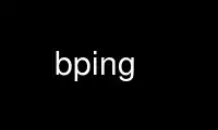 Run bping in OnWorks free hosting provider over Ubuntu Online, Fedora Online, Windows online emulator or MAC OS online emulator