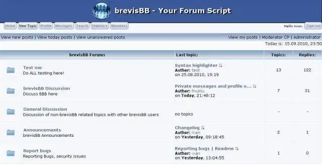 Muat turun alat web atau aplikasi web brevisBB