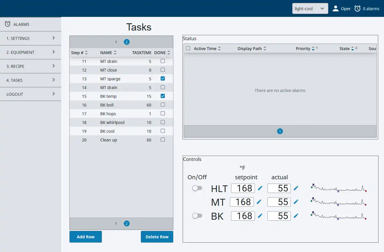 Download web tool or web app Brewery HMI