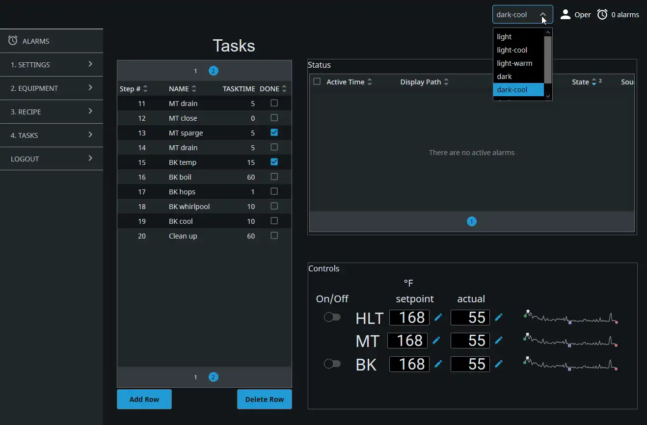 Download web tool or web app Brewery HMI