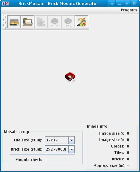 Download web tool or web app BrickMosaic to run in Windows online over Linux online