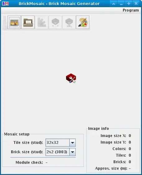 下载 Web 工具或 Web 应用程序 BrickMosaic 以在线通过 Linux 在 Windows 中运行