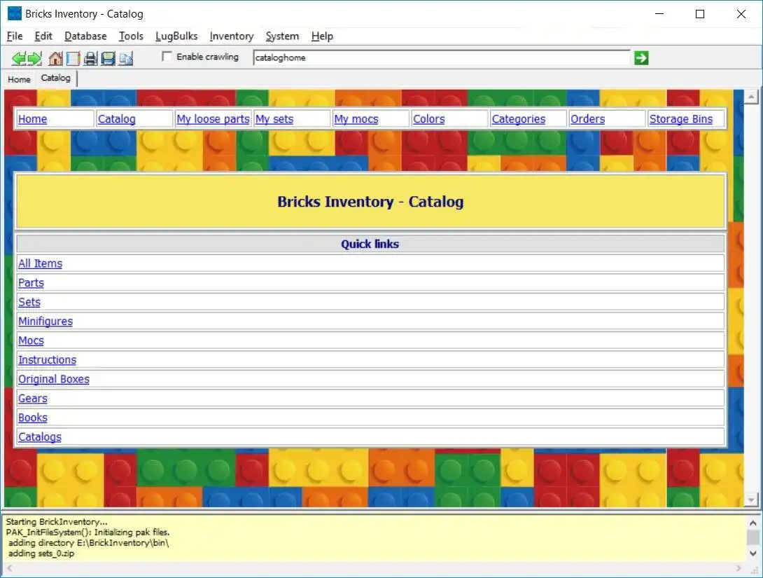 Download web tool or web app Bricks Inventory to run in Windows online over Linux online