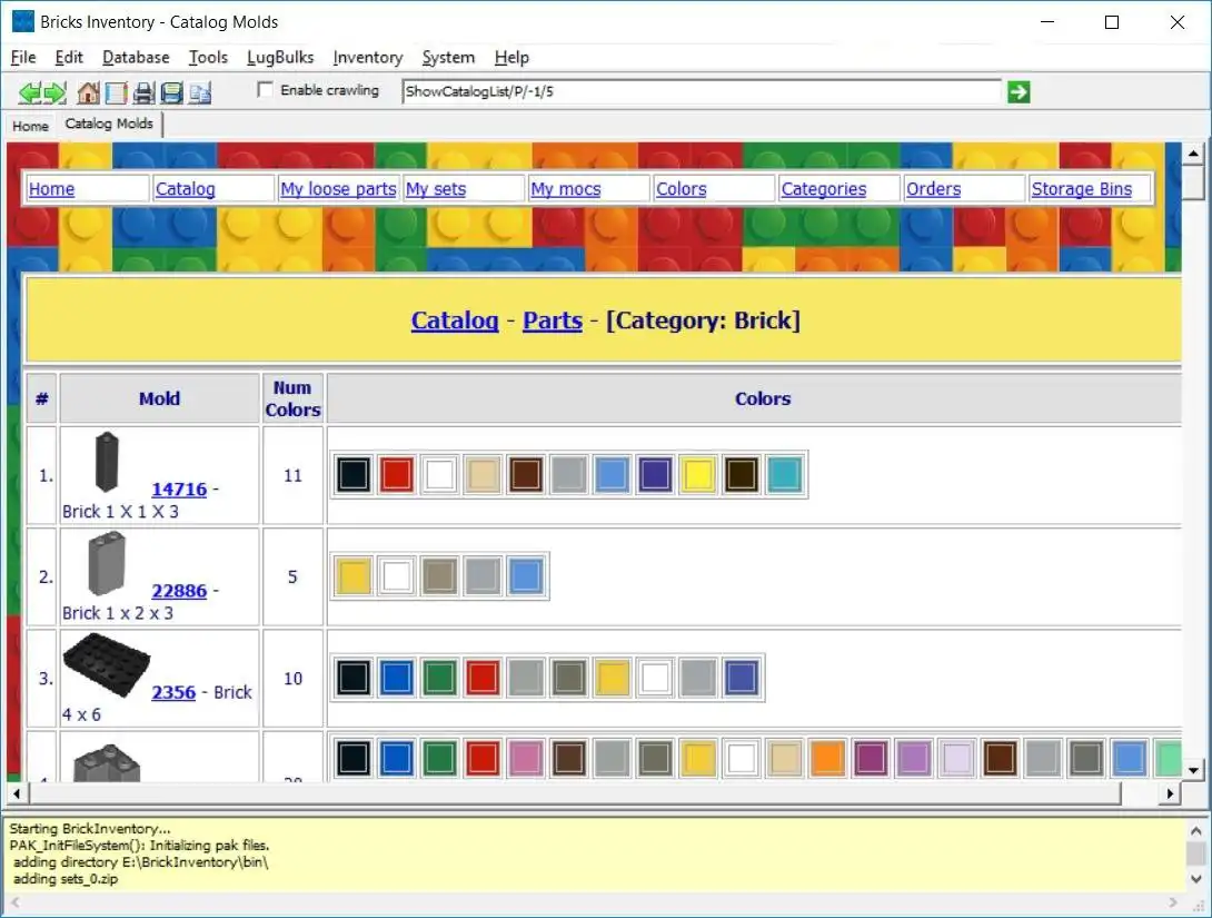 Pobierz narzędzie internetowe lub aplikację internetową Bricks Inventory, aby działać w systemie Windows online za pośrednictwem systemu Linux online