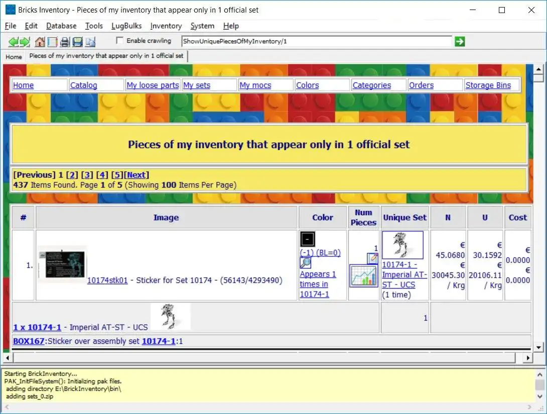 Завантажте веб-інструмент або веб-програму Bricks Inventory для запуску в Windows онлайн через Linux онлайн