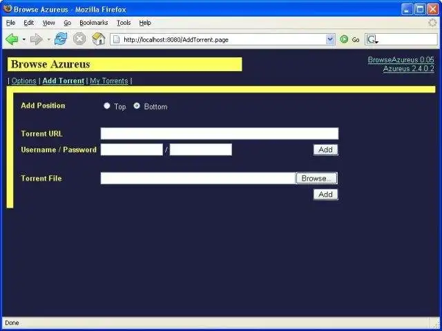 Download web tool or web app BrowseAzureus