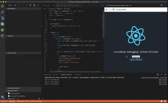 Faça o download da ferramenta da Web ou da visualização do navegador do aplicativo da Web para VS Code